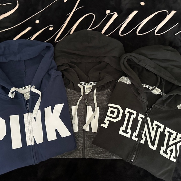 PINK Victoria's Secret Girls' Hoodies - Navy, Charcoal, Black - Picture 2 of 13